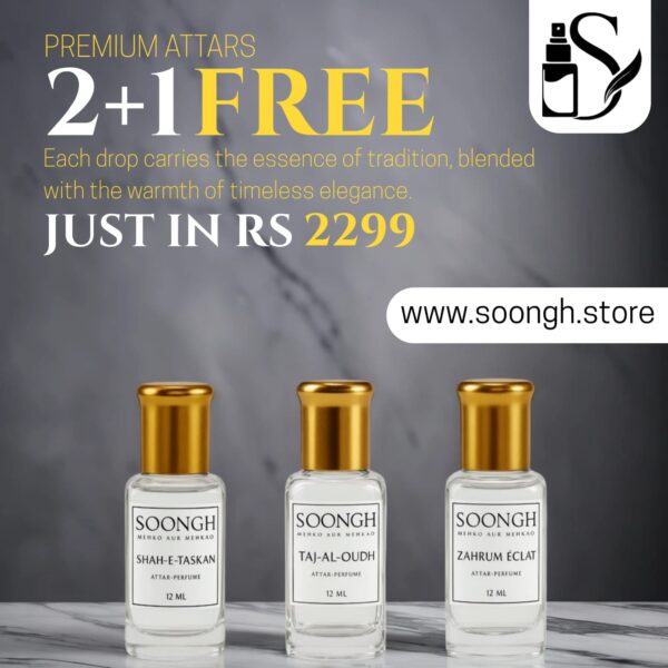Soongh Premium Perfume – Exclusive Special Offer: Buy 2 12 ML (Roller), Get 1 Free!